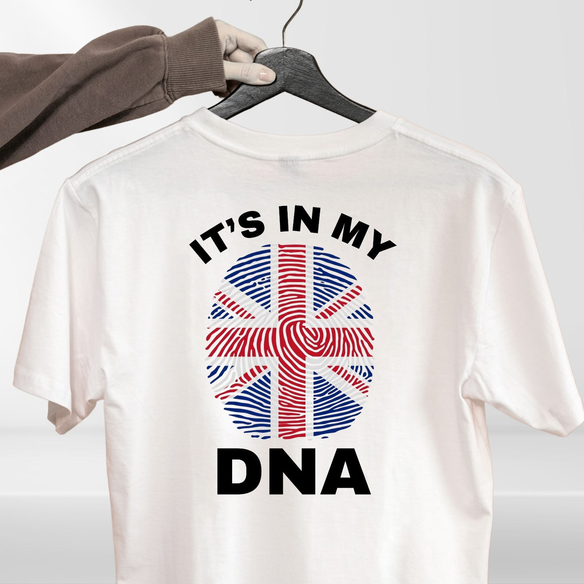 Britain Its In My DNA Funny Union Jack Flag T Shirt British Pride Unisex Cotton
