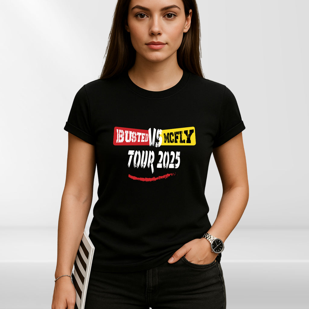 Team McFLY 2025 Pop Rock T-Shirt, Busted vs McFly Party Shirt, Music Lover's Tee