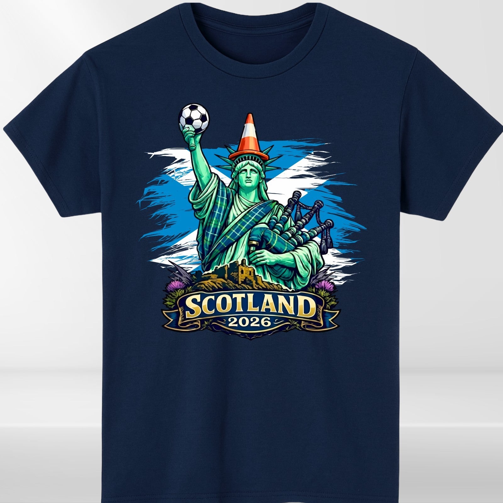 Scotland Football World cup Liberty Cone T shirt 2026 Unisex Kids Gift Tee