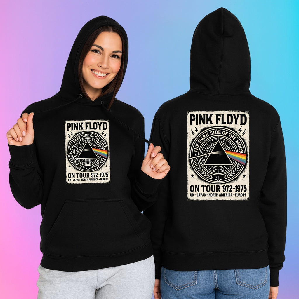 Vintage Psych Hoodie | Dark Side Of The Moon Band Hoodie | Music Gift Top 3Y–4XL