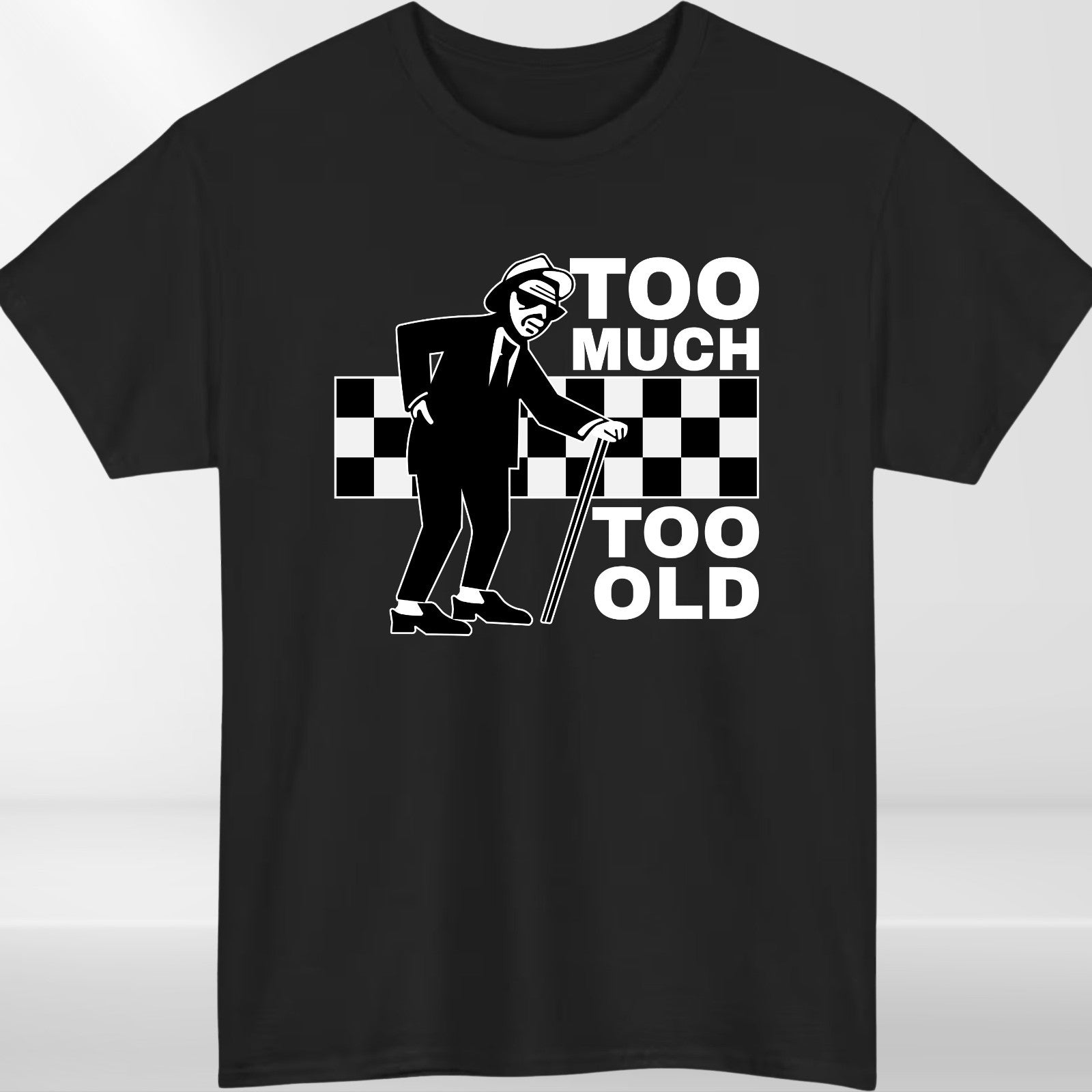 Too Much Too Old T-Shirt Ska 2 Tone Records Music Retro Top Tee