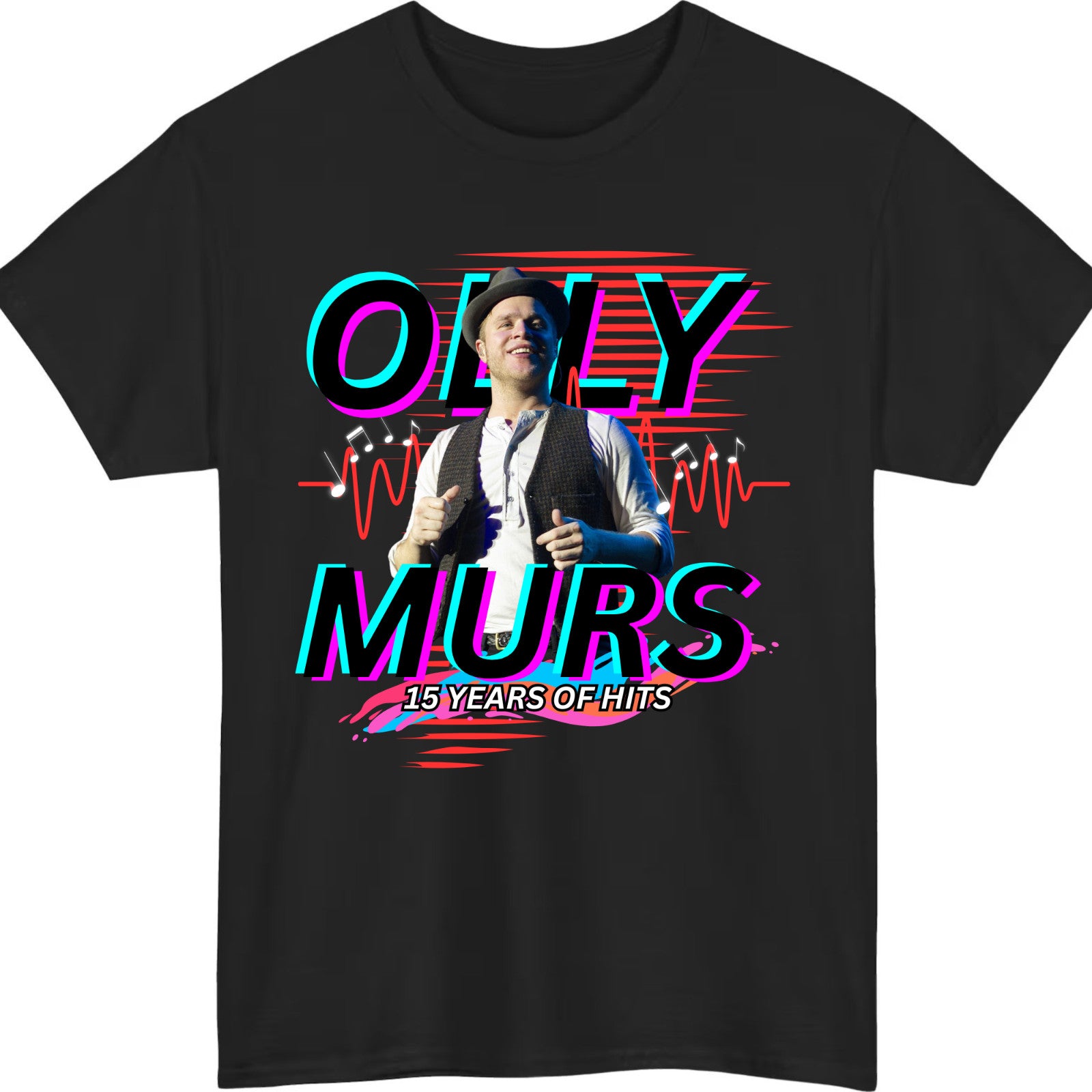 Live Concert Tshirt, Olly Murs 15 years of hits T Shirt, Olly Murs Adults TShirt