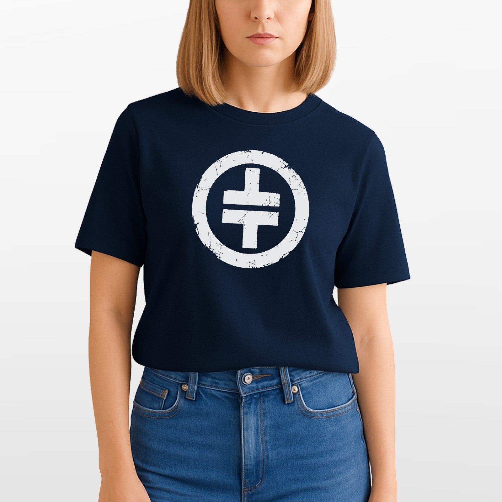 Glitter Circle Symbol Graphic T Shirt Music Inspired Unisex Tee Top