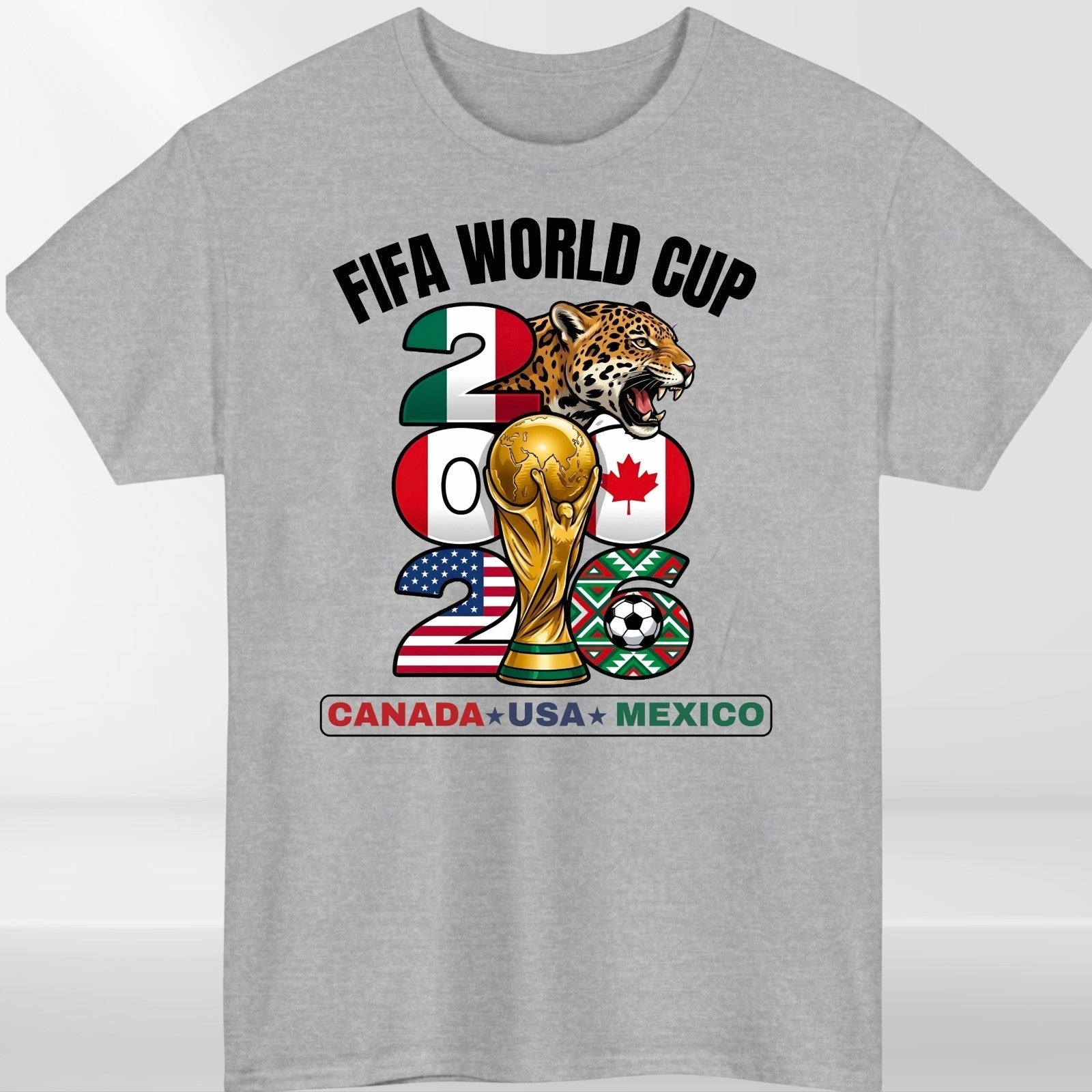 Canada USA Mexico World Cup 2026 T-Shirt - Patriotic Soccer Host Nations Tee