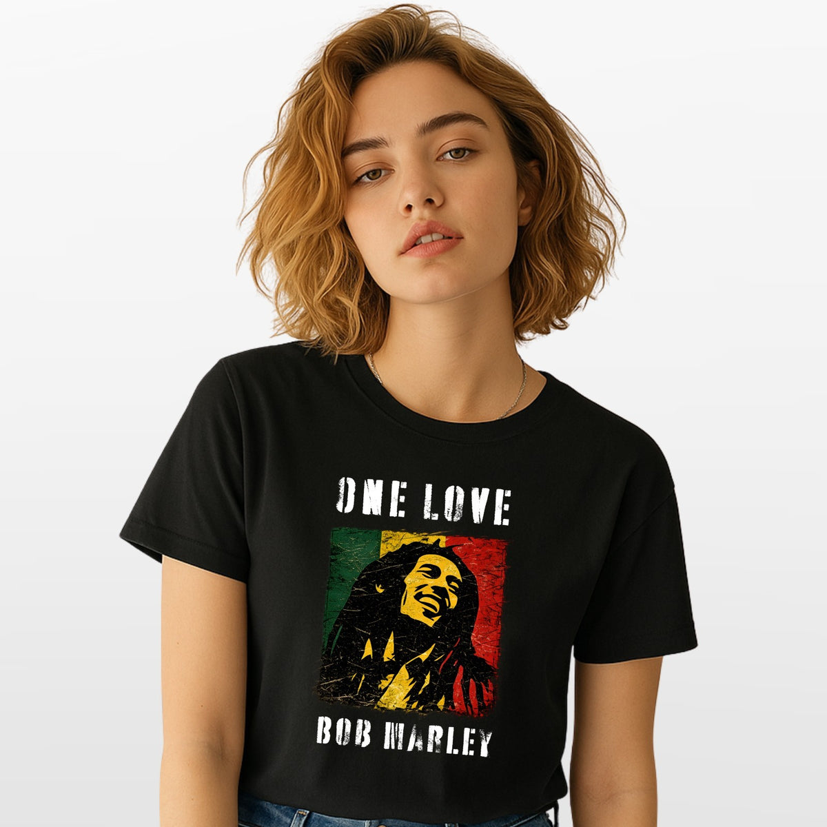 One Love Reggae Music T-Shirt Jamaican Pride Inspired Graphic Unisex Casual Tee