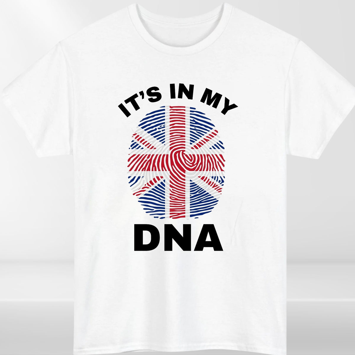 Britain Its In My DNA Funny Union Jack Flag T Shirt British Pride Unisex Cotton