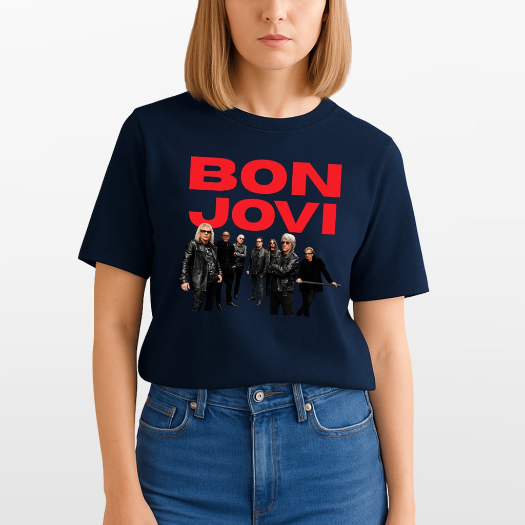 Bon Jovi Inspired T-Shirt Band Merch Heart Unisex Tee Tour Rock Top