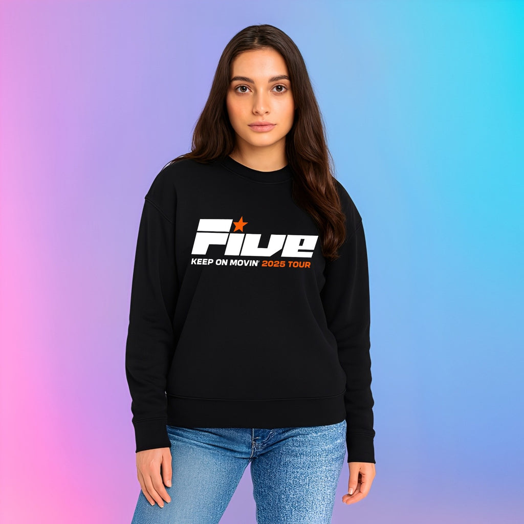 Five Keep On Movin Sweatshirt UK Tour Pop Star Concert Back Fans Gift Jumper