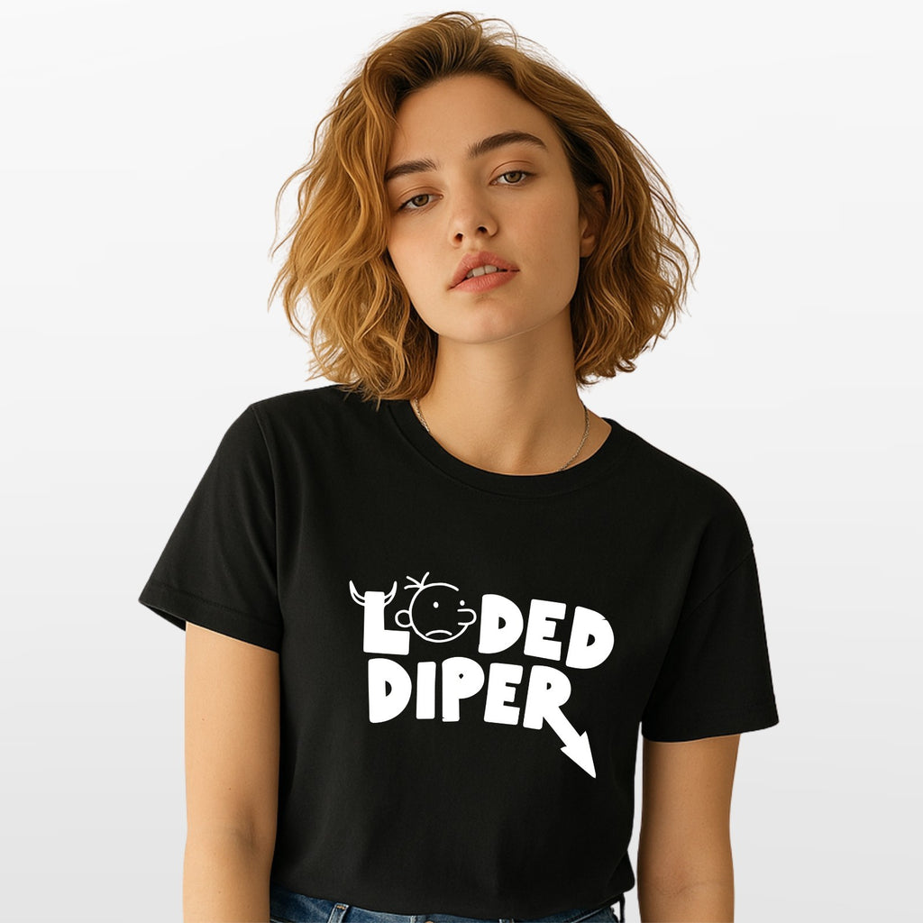 Loded Diper T Shirt Diary Of A Wimpy Kid Book Day Costume Kids Boys Gift Xmas