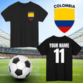 Personalised Colombia Football T-Shirt Custom Name And Number Sports Lover To