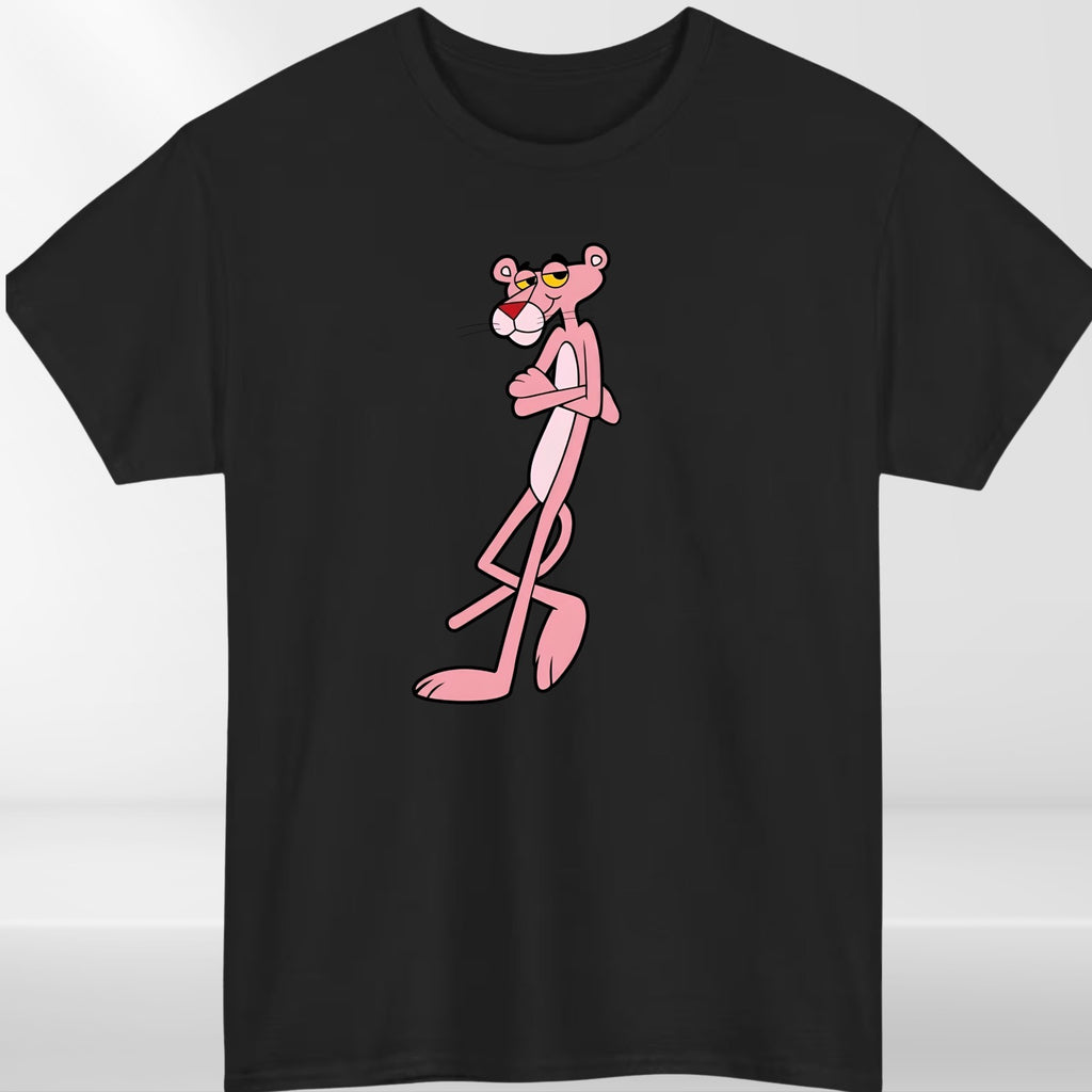 Pink Panther Retro Cartoon T-Shirt Vintage Funny Graphic Unisex Tee Classic Gift