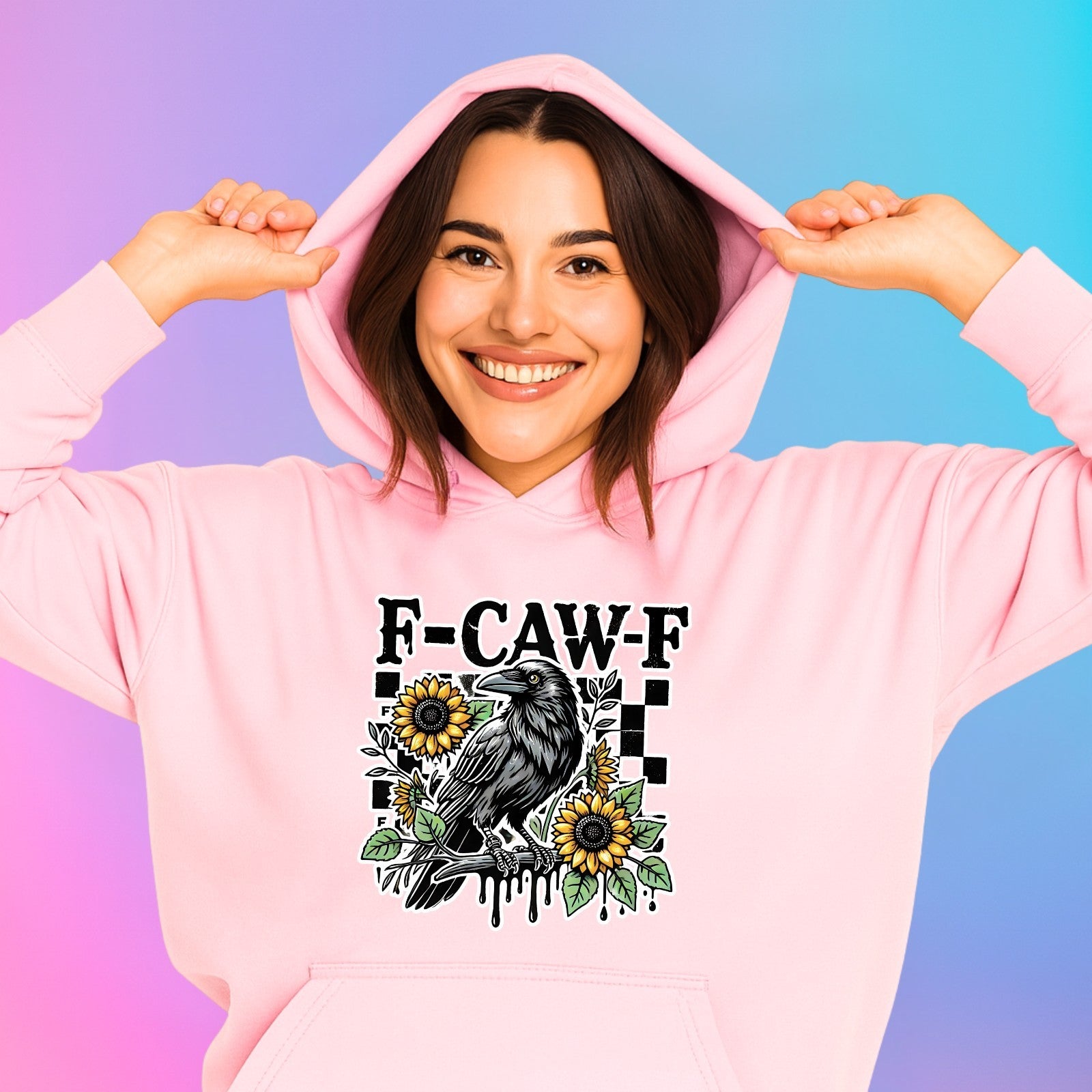 F-Caw-F Chicken Chickens Animals Womens Hoodie Funny Farm Animal Pullover