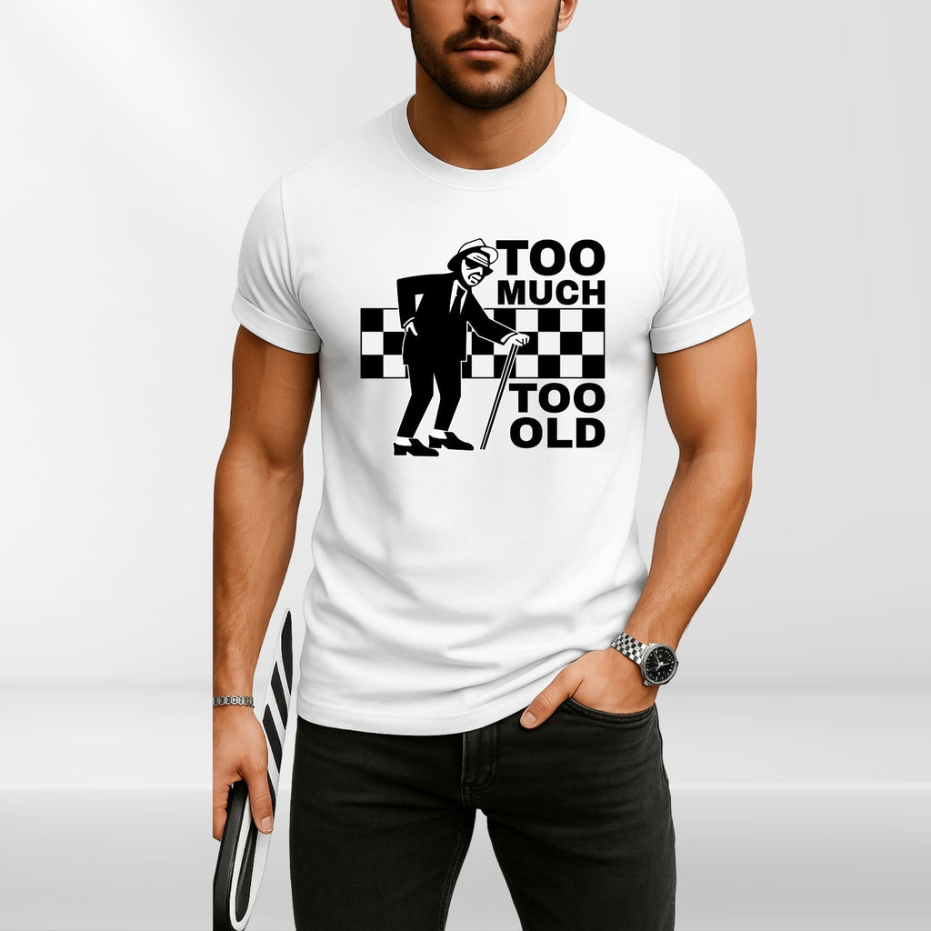 Too Much Too Old T-Shirt Ska 2 Tone Records Music Retro Top Tee