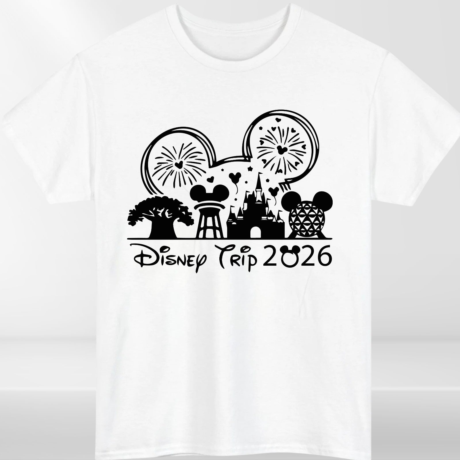 Disney 2026 Family Trip T Shirts Mickey Minnie Matching Disneyland Vacation Tee