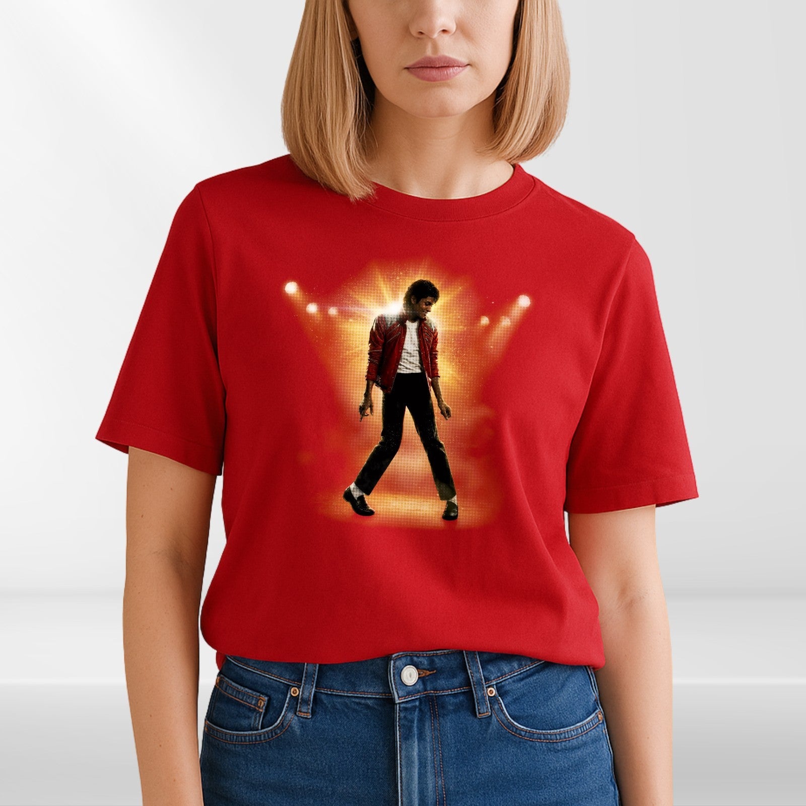 Michael Jackson 80s Thriller Crew Neck T-Shirt Mens Clothing Summer Tee