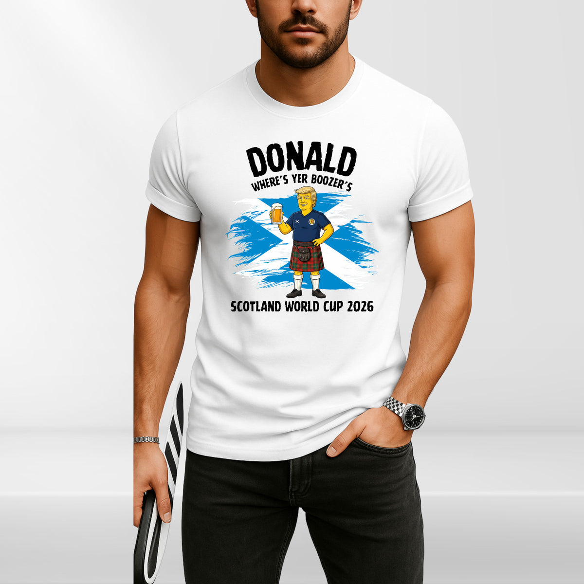 Donald Where's Yer Boozer's 2026 Scotland Football Fan Unisex T Shirt Gift