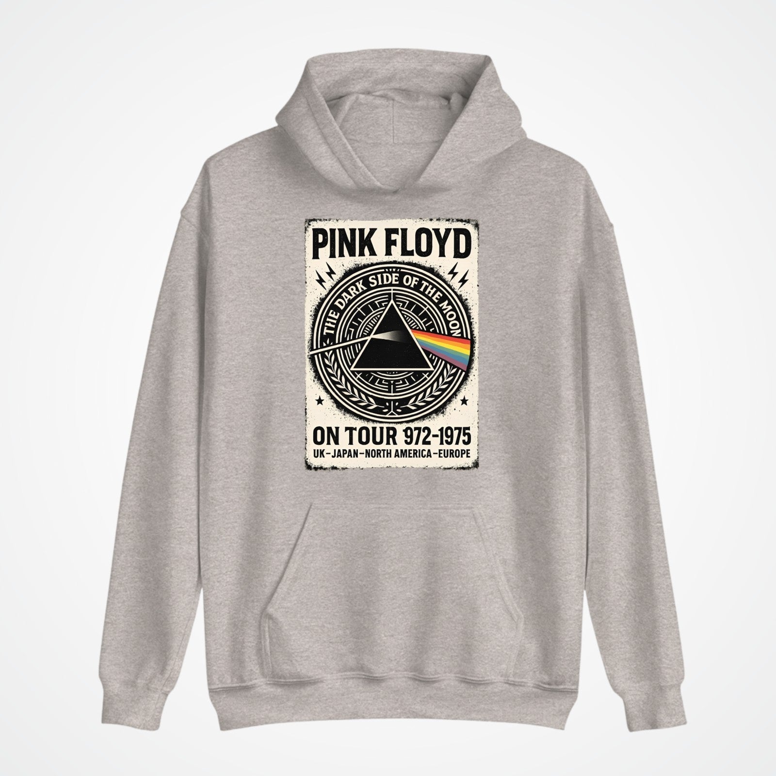 Vintage Psych Hoodie | Dark Side Of The Moon Band Hoodie | Music Gift Top 3Y–4XL