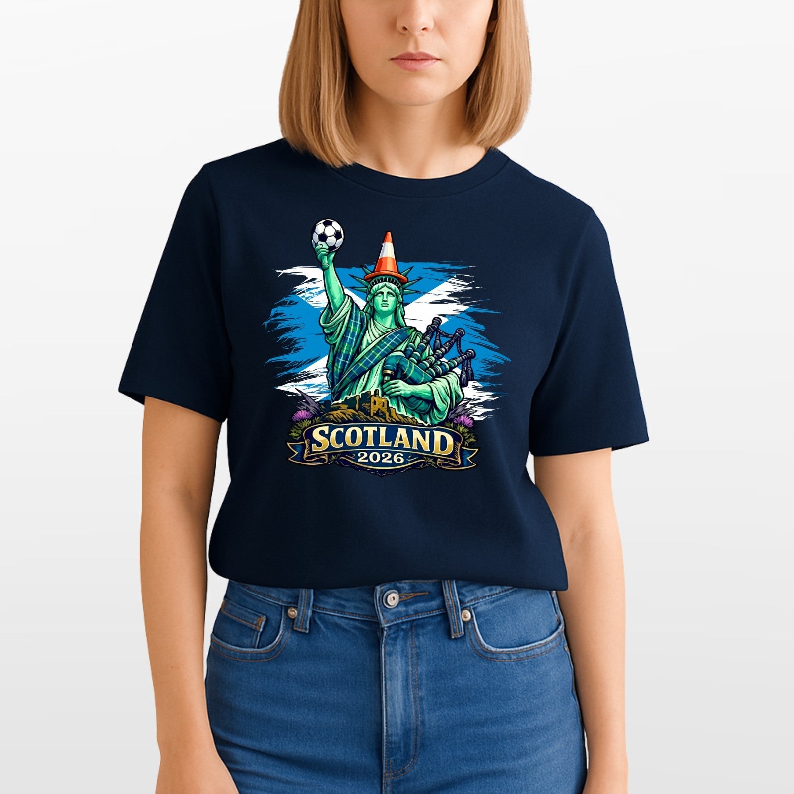 Scotland Football World cup Liberty Cone T shirt 2026 Unisex Kids Gift Tee