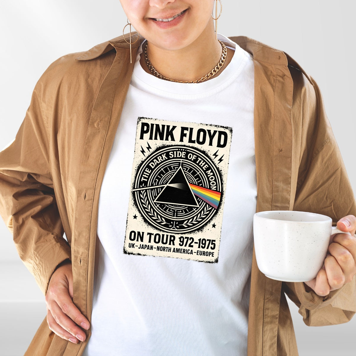 Floyd T Shirt Dark Side Of The Moon Pink Album Tee New 2025 Unisex Rainbow Shirt
