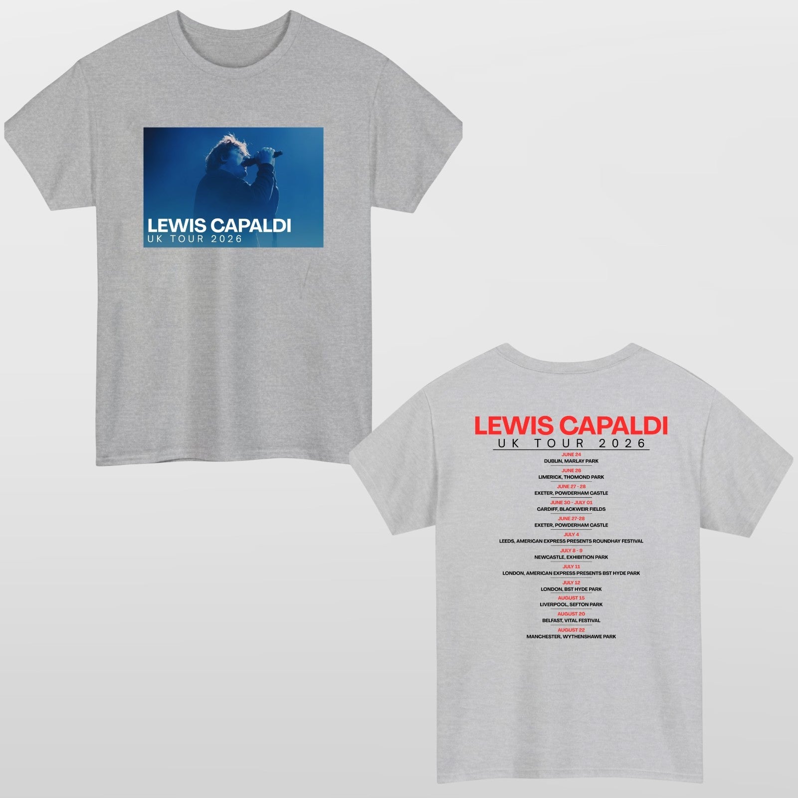 Lewis Capaldi UK Tour 2026 T-Shirt – Concert Party Music Lover Unisex Tee Top