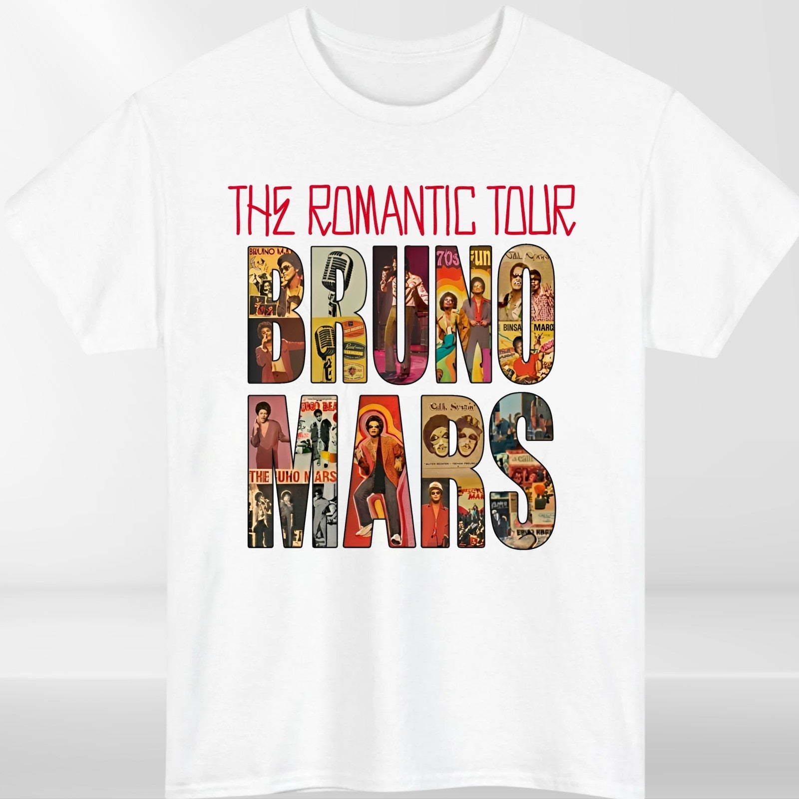 Bruno Mars The Romantic Tour 2026 Concert T Shirt Music Fan Unisex Tee UK