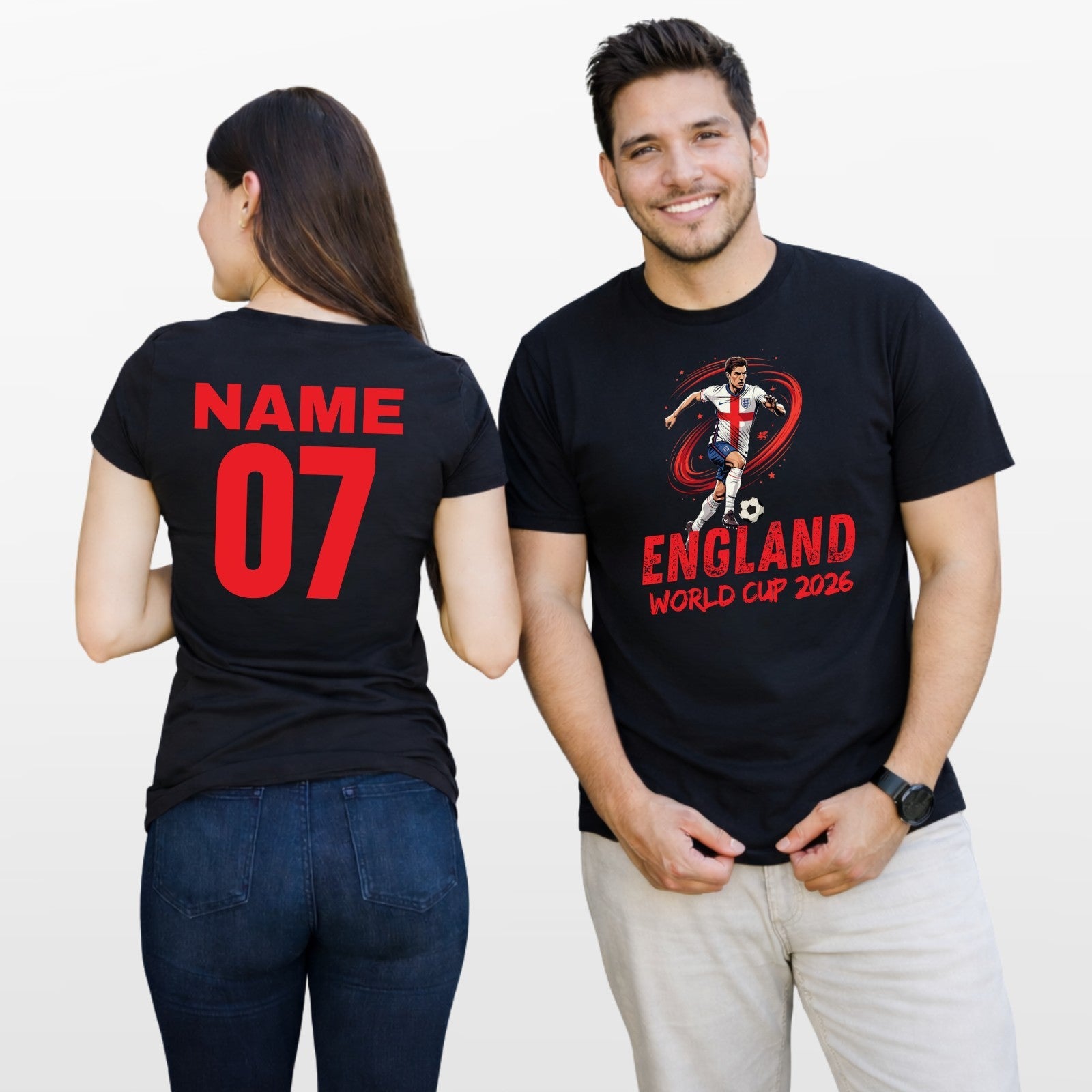 England World Cup 2026 Flag T-Shirt - Gift For Football Friend Player Unisex Tee