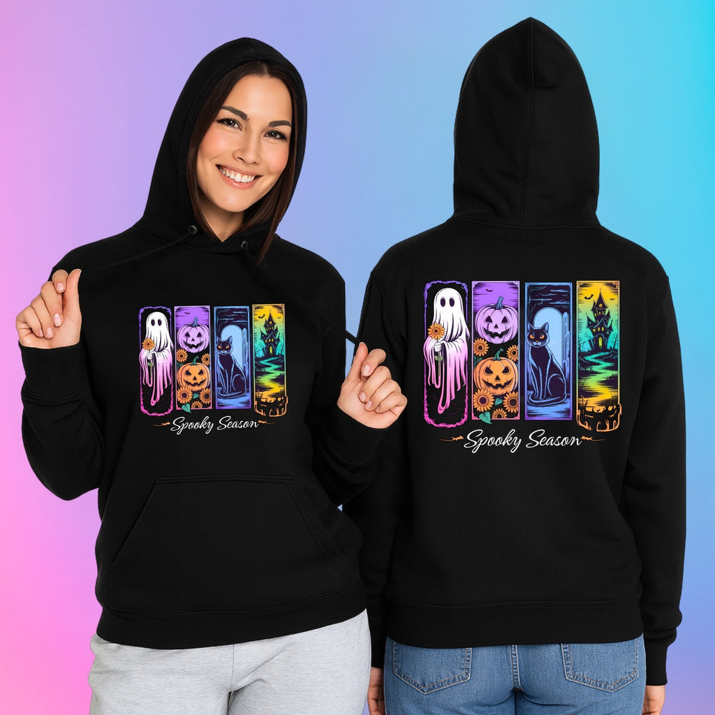 Spooky Season Hoodie | Halloween Ghost & Pumpkin Design | Cute Spooky Sweatshirt