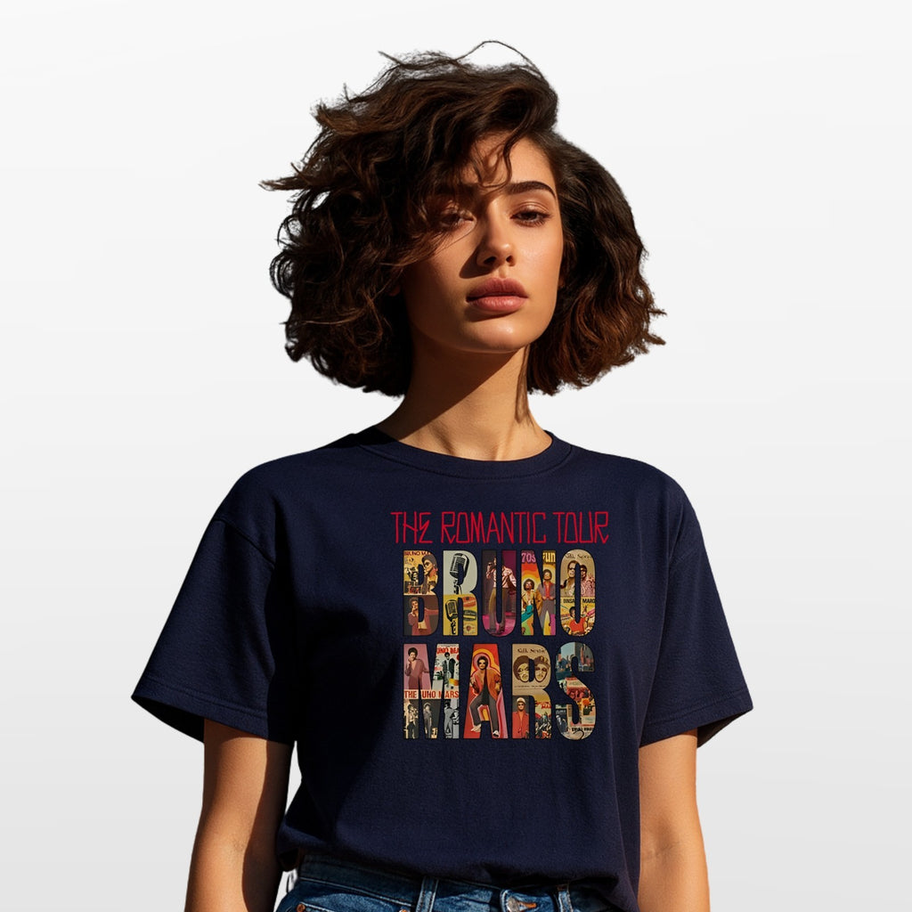 Bruno Mars The Romantic Tour 2026 Concert T Shirt Music Fan Unisex Tee UK