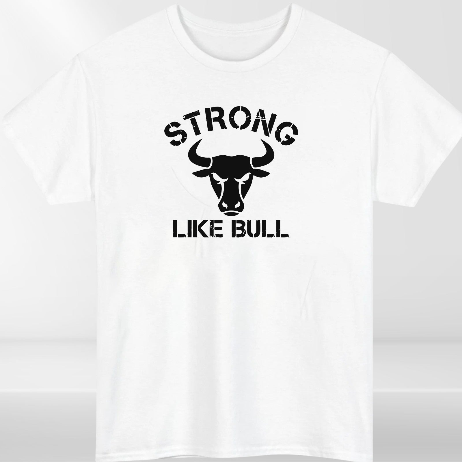 Strong Bull Gym T Shirt Bodybuilding Workout Fitness Training Muscle Top UK