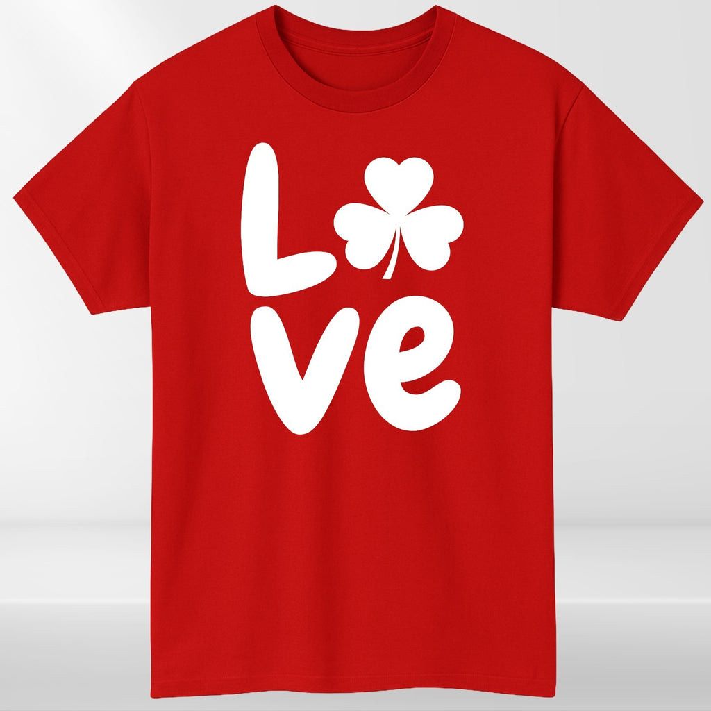 St Patricks Day Family Matching T-Shirts Love Shamrock Black Cotton Unisex
