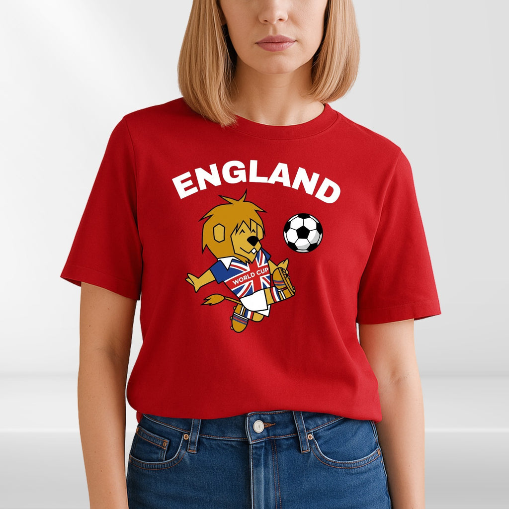 World Cup Willie England Football Fan T Shirt Retro Unisex Gift Tee Top