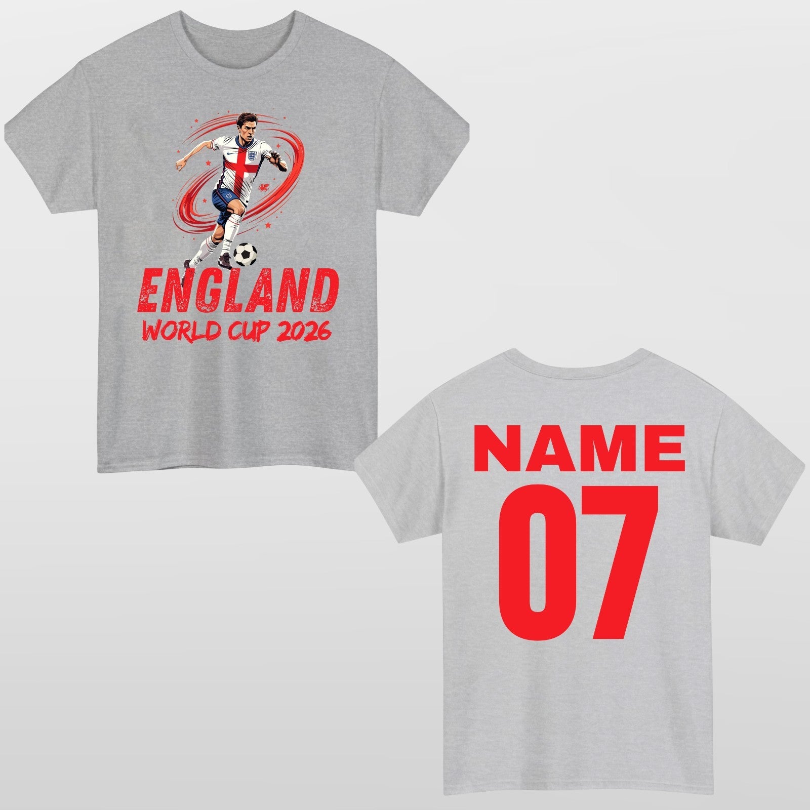 England World Cup 2026 Flag T-Shirt - Gift For Football Friend Player Unisex Tee