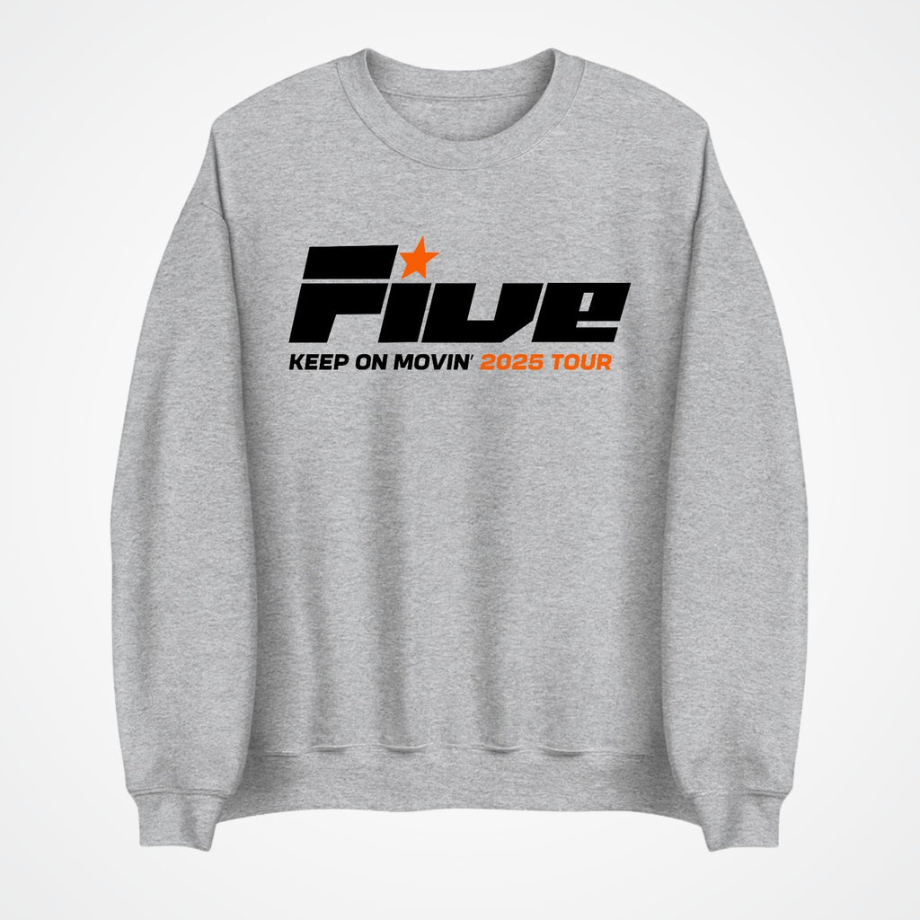 Five Keep On Movin Sweatshirt UK Tour Pop Star Concert Back Fans Gift Jumper