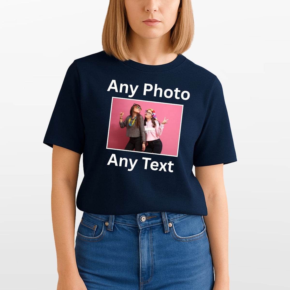 Personalised T-Shirt Custom Printed Your Text Photo Logo Stag Do Hen Party Top