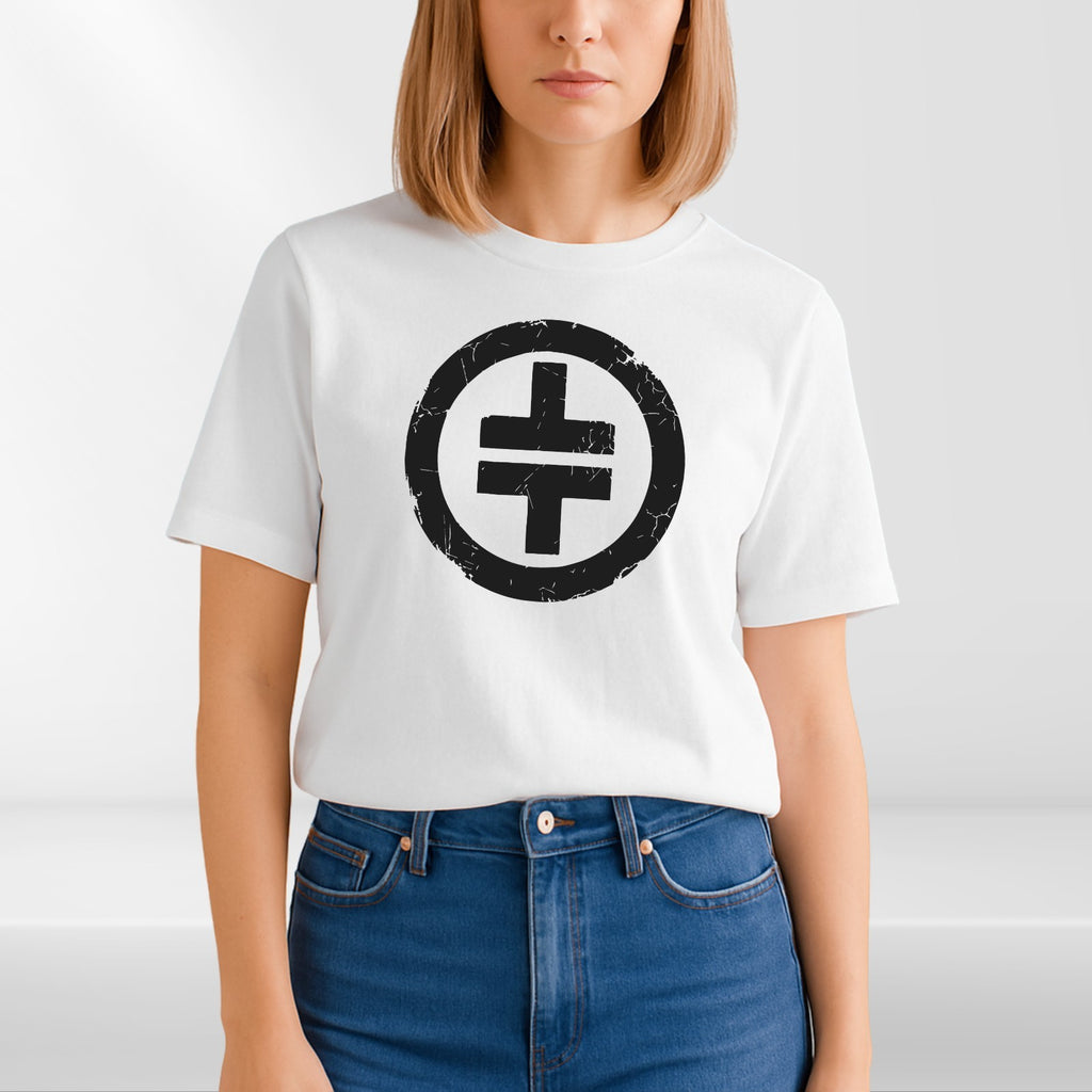 Glitter Circle Symbol Graphic T Shirt Music Inspired Unisex Tee Top