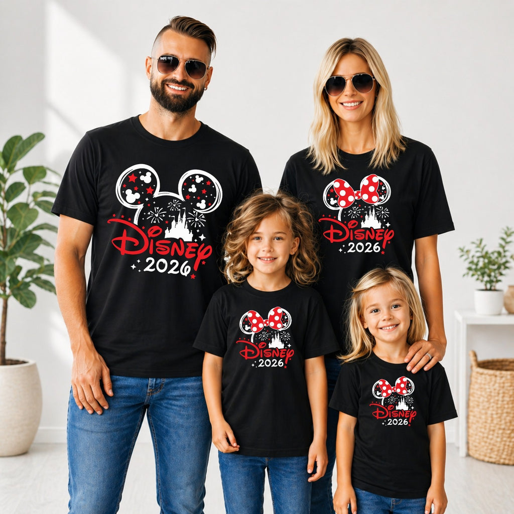 Disney Trip 2026 Family Matching Minnie T Shirt Disneyland Holiday T-Shirt Gift