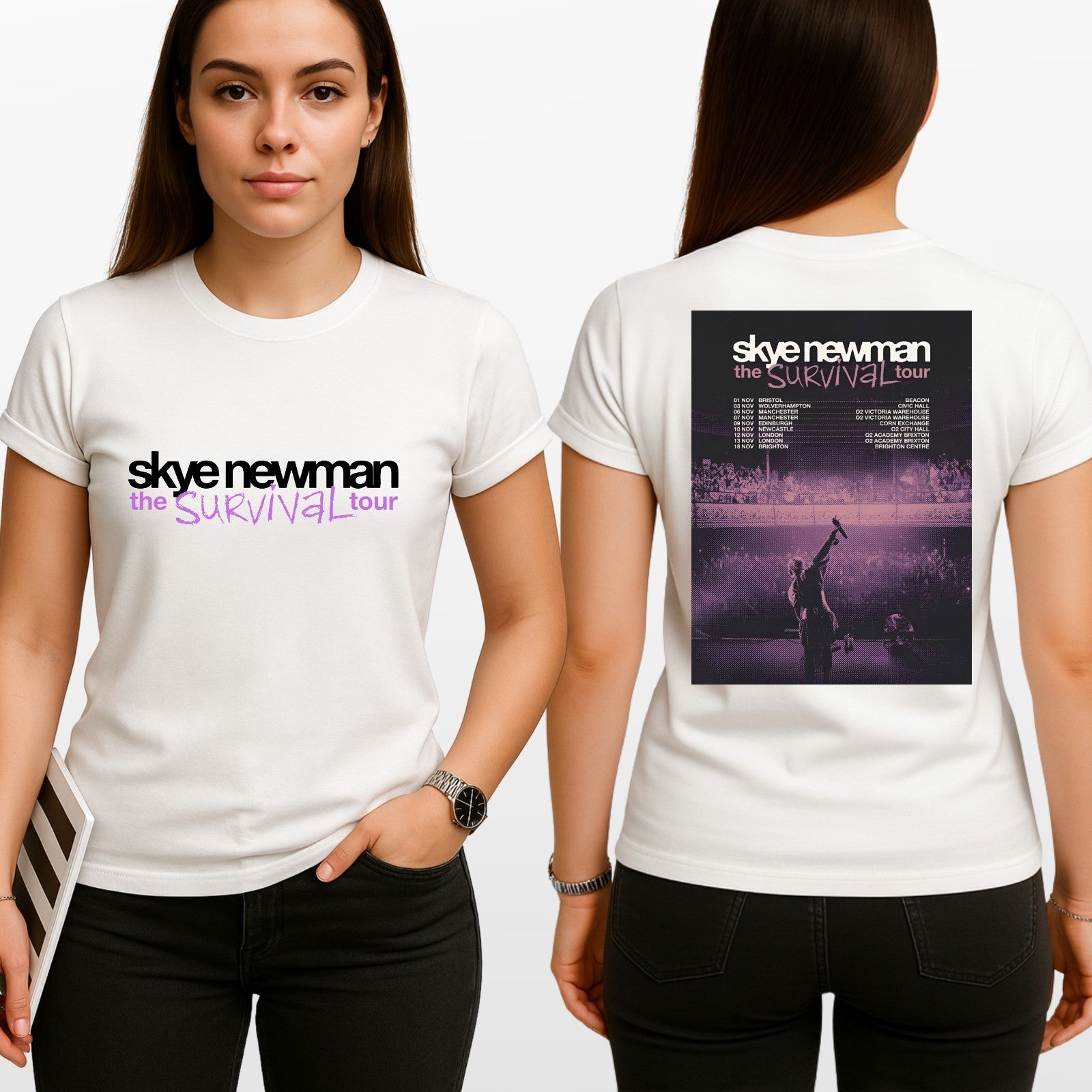 Skye Newman Survival Tour 2026 UK T Shirt Pop Music Concert Unisex Tee