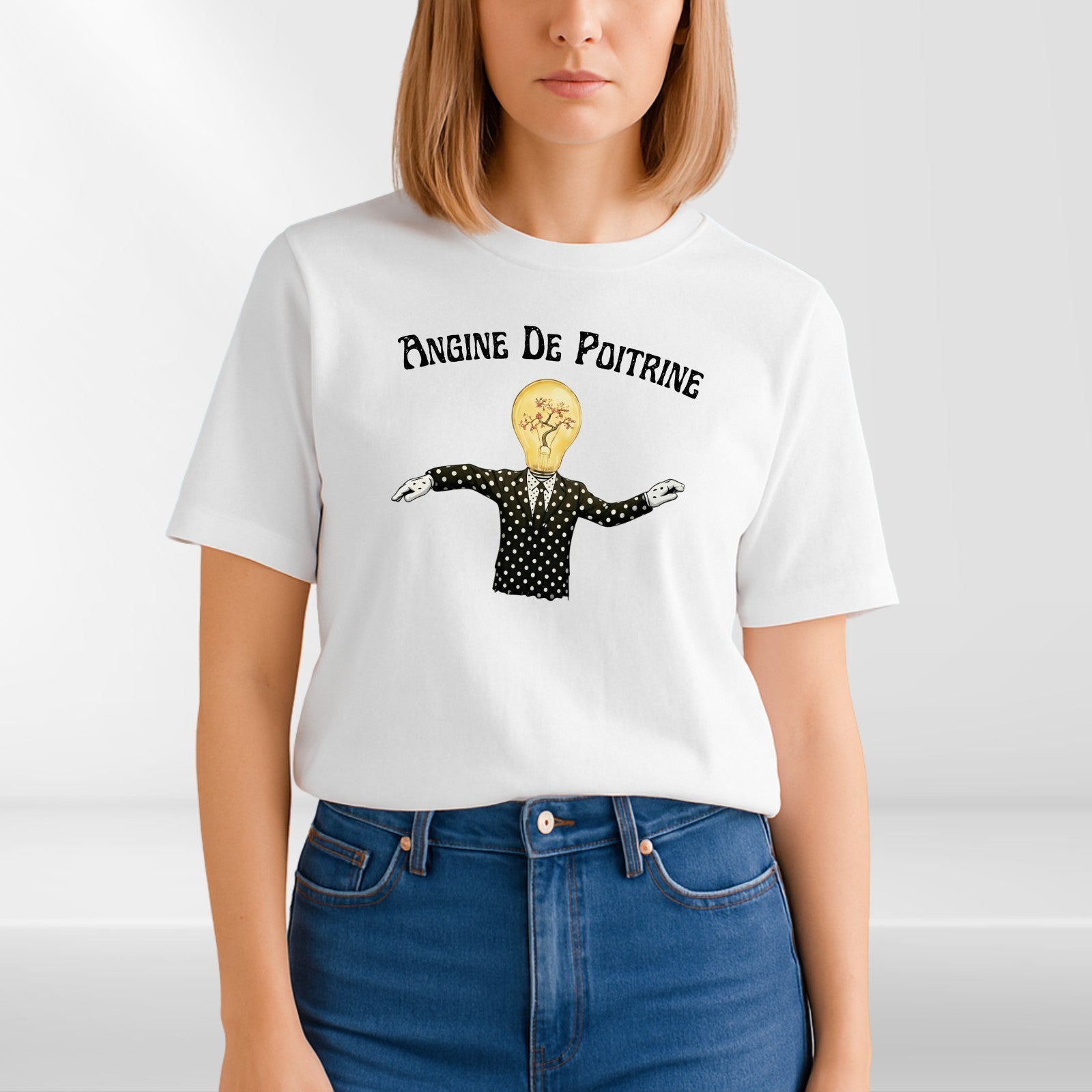 Angine De Poitrine Abstract Art T‑Shirt – Geometric Polka Dot Graphic T Shirt UK