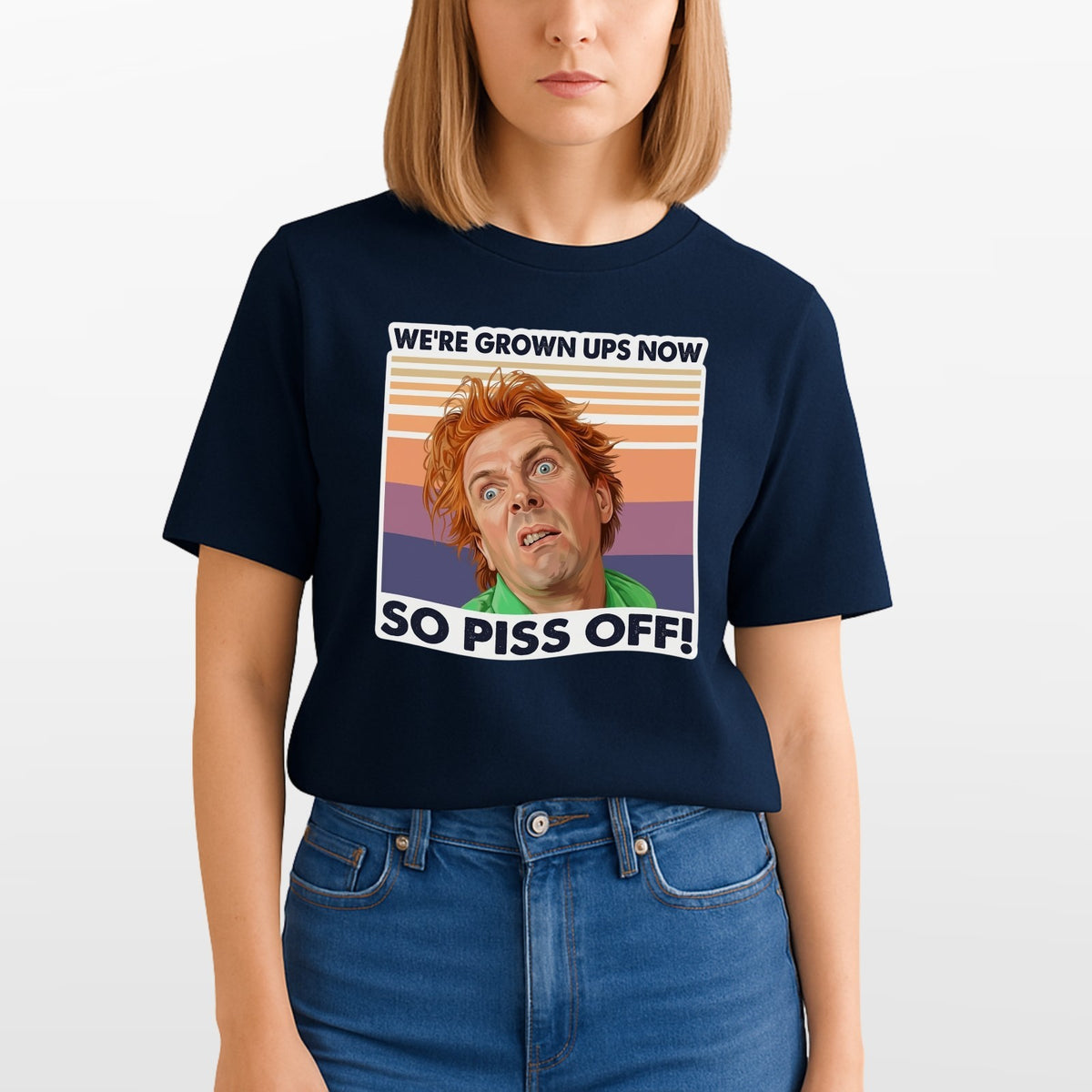 DROP DEAD FRED INSPIRED T SHIRT WE'RE GROWN UPS NOW FUNNY RIK MAYALL UNISEX TEE