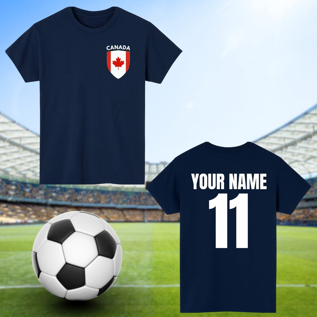 Personalised Canada Football T-Shirt Custom Name And Number Sports Lover To