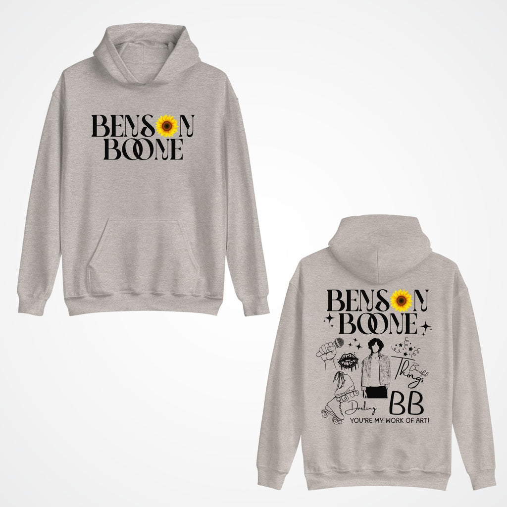 Emotional Pop Front & Back hoodie, Benson Boone concert lyrics tee Hoody
