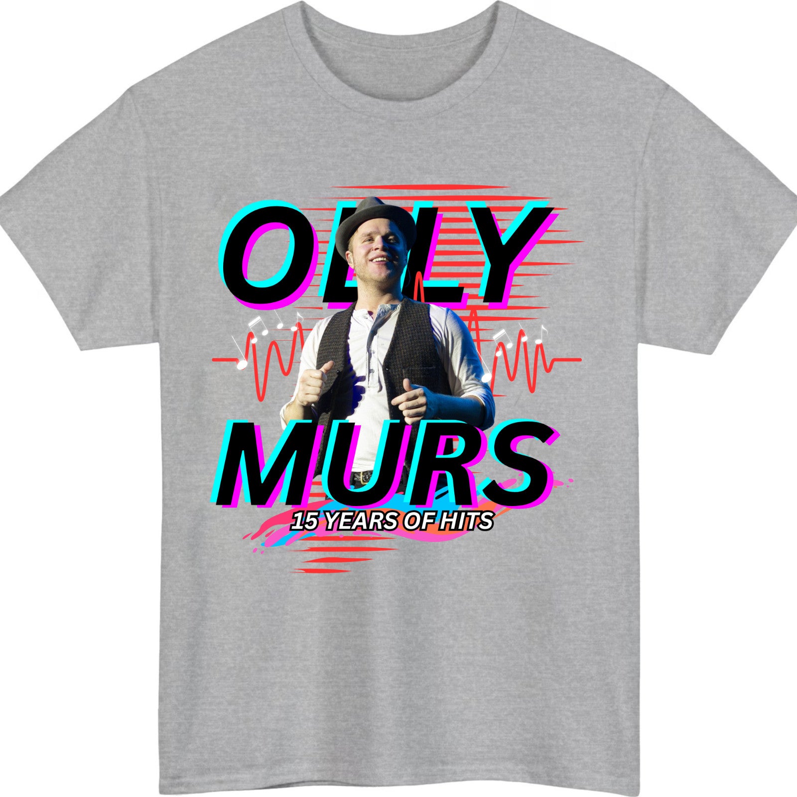 Olly Murs 15 Years of Hits T-Shirt Design A product view 3