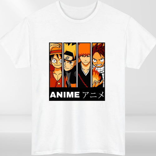 Anime Hero Squad Japanese Manga Art T-Shirt product view 2