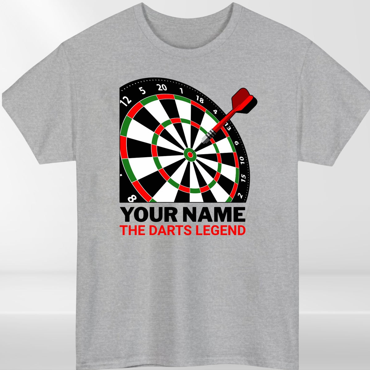 Personalised Darts T Shirt Any Name The Darts Legend Gift Unisex Tee