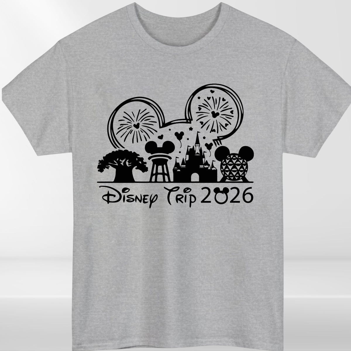 Disney 2026 Family Trip T Shirts Mickey Minnie Matching Disneyland Vacation Tee