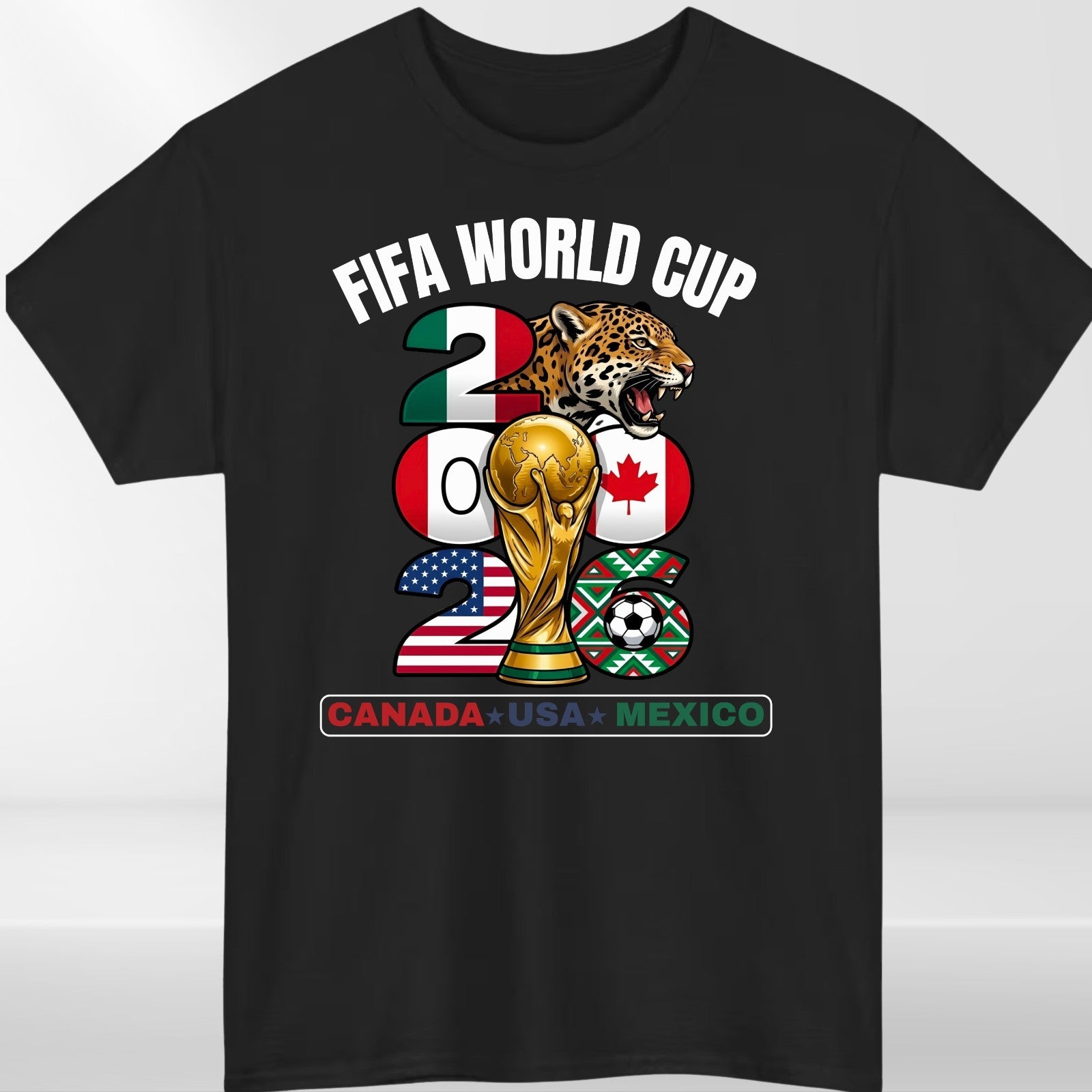Canada USA Mexico World Cup 2026 T-Shirt - Patriotic Soccer Host Nations Tee