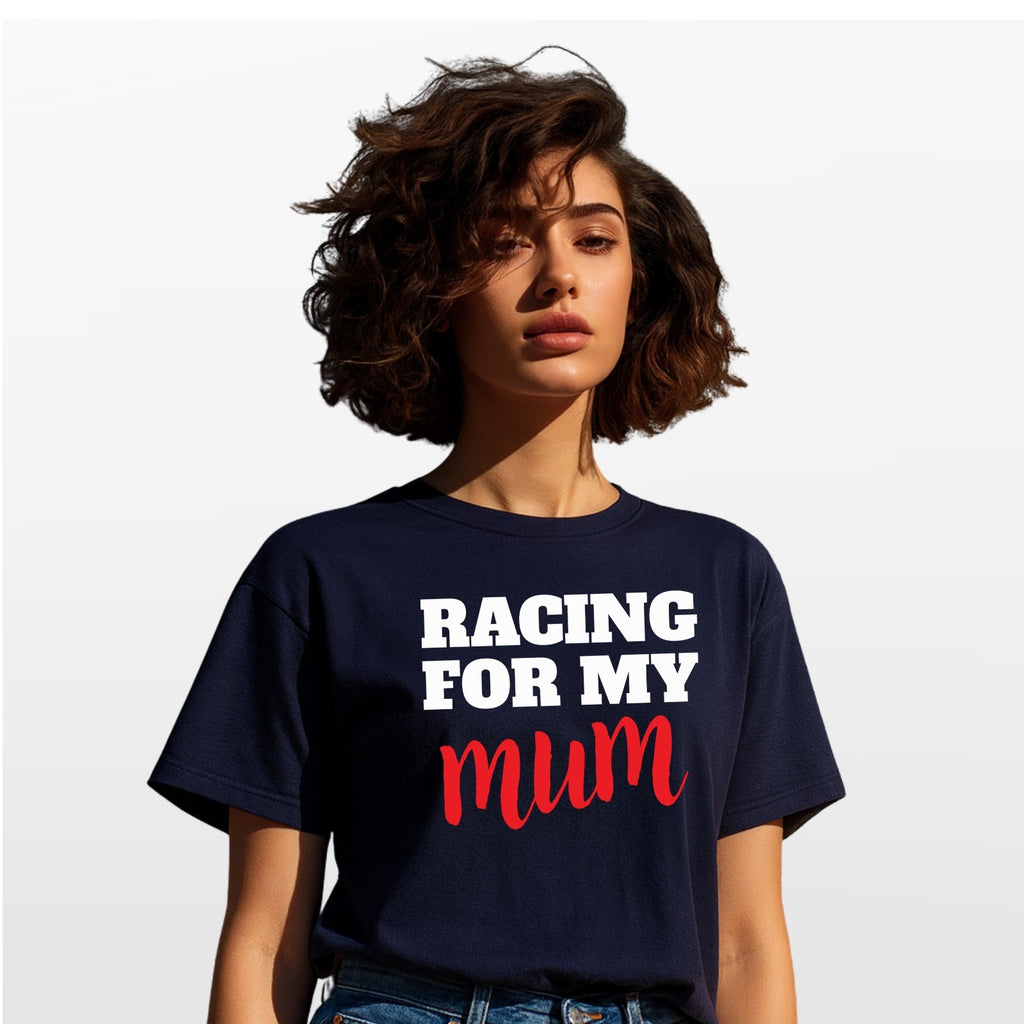 Racing For My Mum T-Shirt Charity Run Marathon Support Unisex Kids Tee
