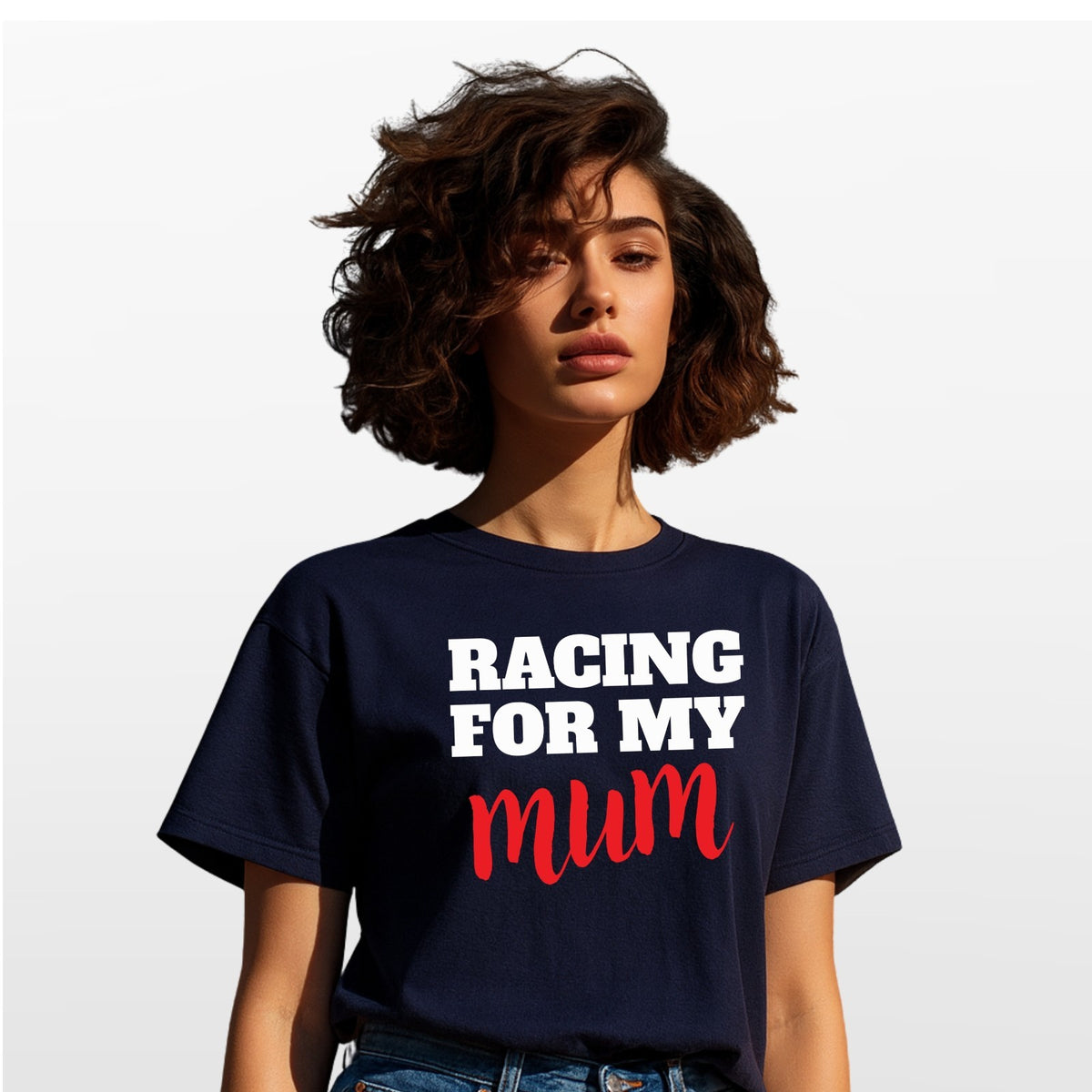 Racing For My Mum T-Shirt Charity Run Marathon Support Unisex Kids Tee