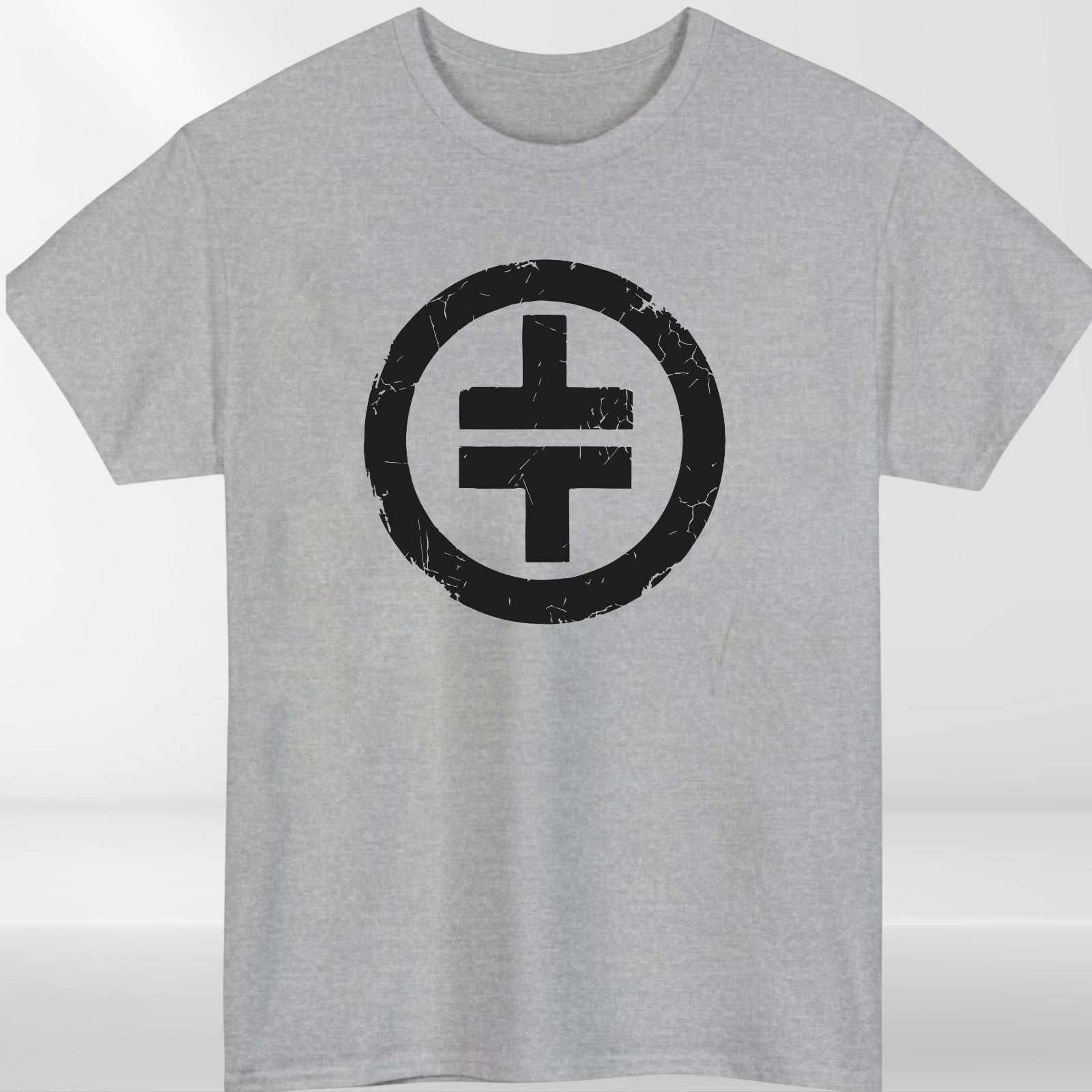 Glitter Circle Symbol Graphic T Shirt Music Inspired Unisex Tee Top
