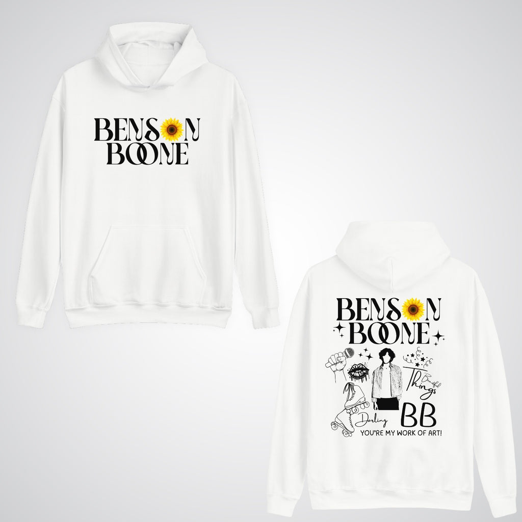 Emotional Pop Front & Back hoodie, Benson Boone concert lyrics tee Hoody